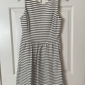 Black & white striped dress